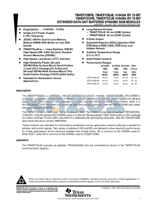 TM4EP72BJB datasheet - EXTENDED-DATA-OUT BUFFERED DYNAMIC RAM MODULES