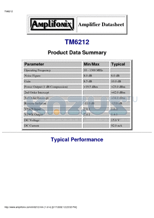 TM6212 datasheet - Amplifier
