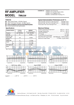 TM6238 datasheet - RF AMPLIFIER