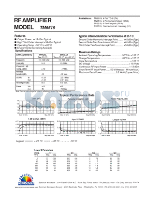 TM6519 datasheet - RF AMPLIFIER