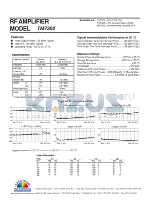 TM7302 datasheet - RF AMPLIFIER