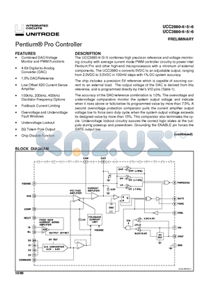 UCC2880-6 datasheet - Pentium Pro Controller