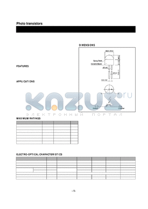 ST-1CL3H datasheet - Photo transistors(high sensitivity NPN silicon phototransistor mounted)