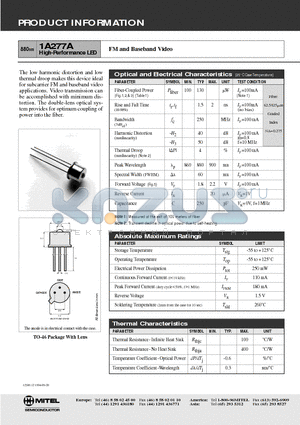 ST-2A datasheet - High-Performance LED(FM and Baseband Video)