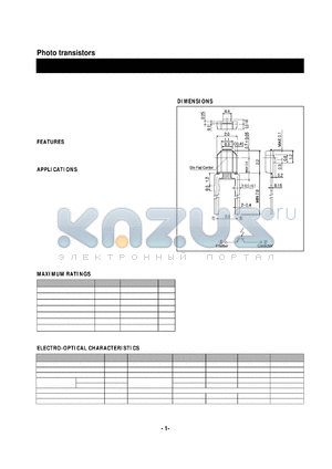 ST-325 datasheet - Photo transistors(high sensitivity NPN silicon phototransistor mounted)