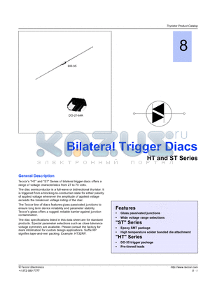 ST-40 datasheet - Bilateral Trigger Diacs