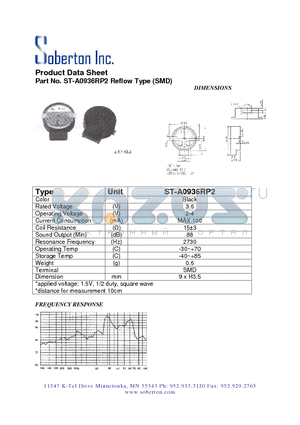 ST-A0936RP2 datasheet - Reflow Type (SMD)