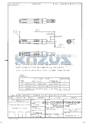 ST-JL05-16S-C2 datasheet - 16 SOCKET CONTACT (INDIVIDUAL)