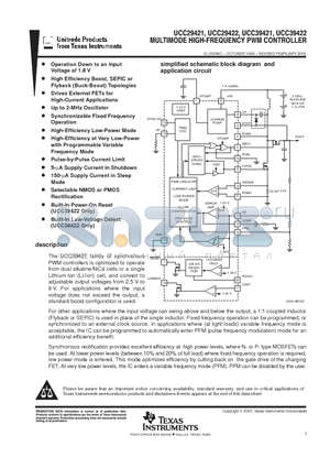 UCC29421N datasheet - Multimode High Frequency PWM Controller