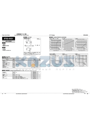 ST02-43G1 datasheet - Power zener Diode