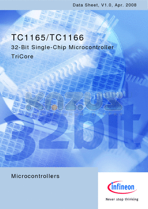 TC1166 datasheet - 32-Bit Single-Chip Microcontroller TriCore