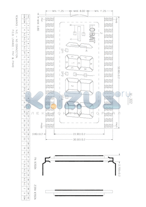 VI-302 datasheet - REMARKS : N.C CONNECTION P.C.B LINKAGE : PIN1 & PIN40