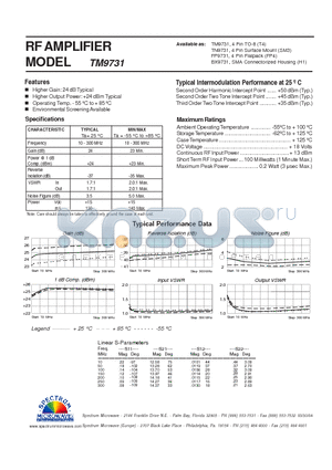 TM9731 datasheet - RF AMPLIFIER