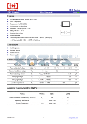 SES5VD523-2U datasheet - ESD Protector