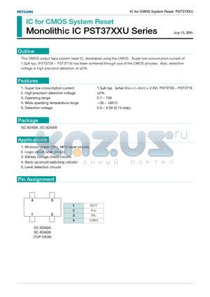 PST3709 datasheet - IC for CMOS System Reset Monolithic IC