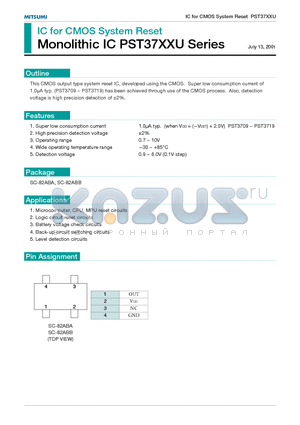 PST3741 datasheet - IC for CMOS System Reset Monolithic IC
