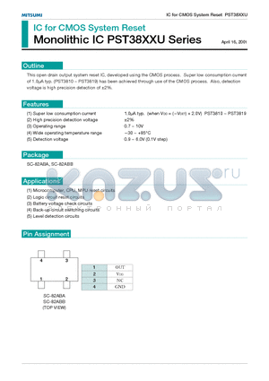 PST3809 datasheet - IC for CMOS System Reset Monolithic IC