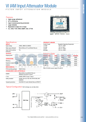 VI-A66-CQ datasheet - FILTER INPUT ATTENUATOR MODULE