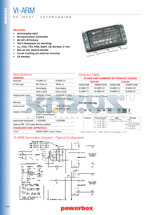 VI-ARM-C11 datasheet - AC INPUT - AUTORANGING