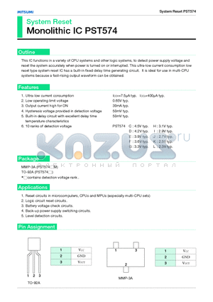 PST574G datasheet - System Reset