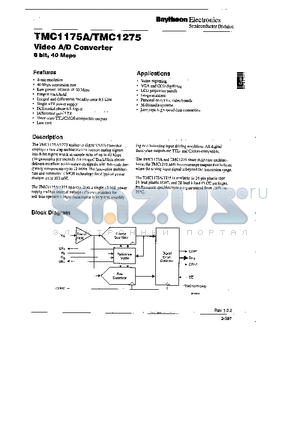 TMC1175A datasheet - Video A/D Conveter