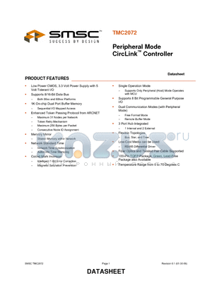 TMC2072 datasheet - Peripheral Mode CircLink TM Controller