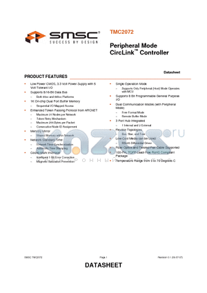 TMC2072 datasheet - Peripheral Mode CircLink Controller