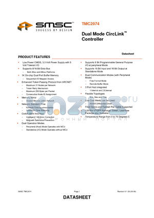 TMC2074-NU datasheet - Dual Mode CircLink Controller