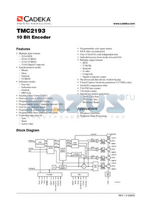 TMC2193 datasheet - 10 Bit Encoder