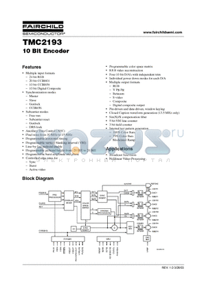 TMC2193KJC datasheet - 10 Bit Encoder