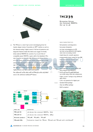 TMC239A-LA datasheet - Microstep Driver for External MOSFETs for up to 4A