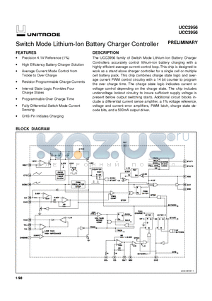 UCC3956 datasheet - Switch Mode Lithium-Ion Battery Charger Controller