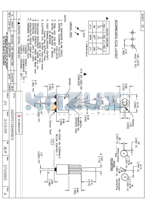 ST115003 datasheet - E-SWITCH 100SP5T1B1M2QEH