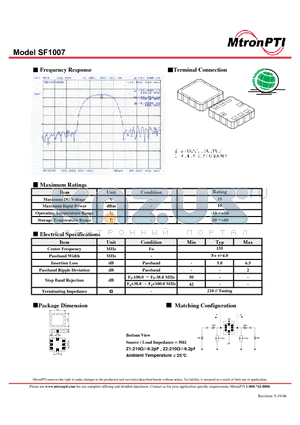 SF1007 datasheet - SF1007