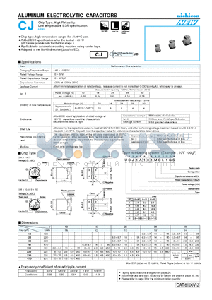 UCJ1A331MCL datasheet - ALUMINUM ELECTROLYTIC CAPACITORS