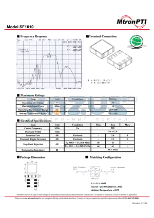 SF1010 datasheet - SF1010