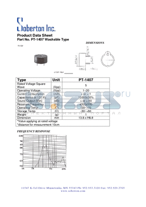 PT-1407 datasheet - Washable Type