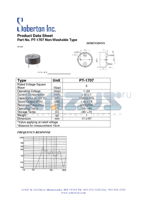 PT-1707 datasheet - Non-Washable Type