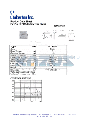 PT-1625 datasheet - Reflow Type (SMD)