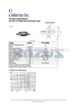 PT-2405 datasheet - Non-Washable Type
