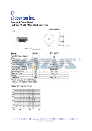 PT-3007 datasheet - Non-Washable Type