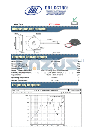 PT-3110WQ datasheet - 2.0 at Rated Voltage