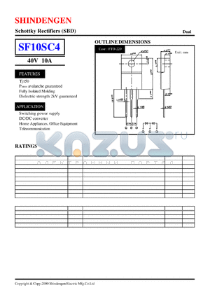 SF10SC4 datasheet - Schottky Rectifiers (SBD) (40V 10A)