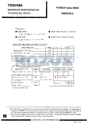 TMD0708-2 datasheet - POWER GAAS MMIC