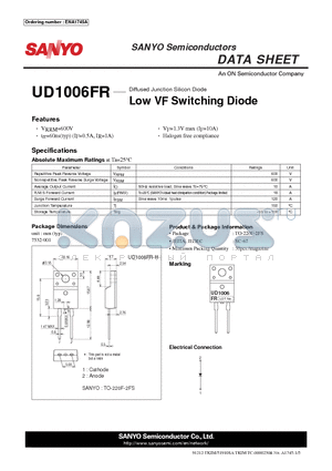 UD1006FR_12 datasheet - Diffused Junction Silicon Diode Low VF Switching Diode