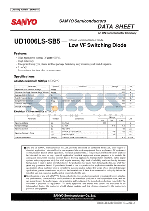 UD1006LS-SB5 datasheet - Low VF Switching Diode