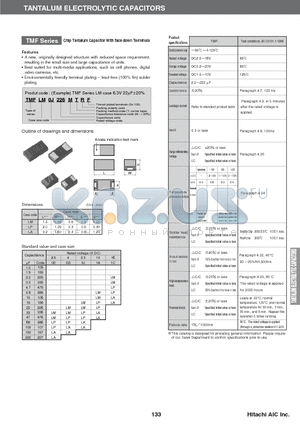 TMFLM0G226 datasheet - TANTALUM ELECTROLYTIC CAPACITORS