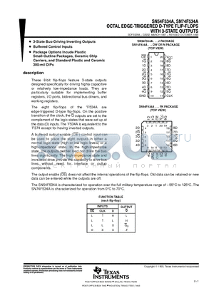 SN74F534A datasheet - OCTAL EDGE-TRIGGERED D-TYPE FLIP-FLOPS WITH 3-STATE OUTPUTS