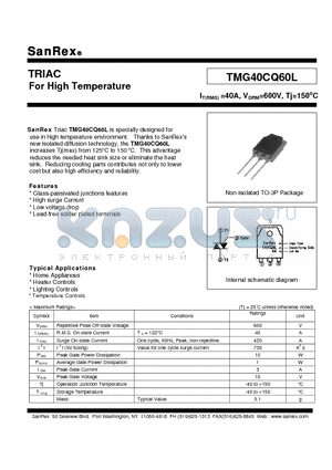 TMG40CQ60L datasheet - use in high temperature environment