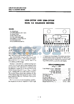 UDN-2975W datasheet - DUAL 4A SOLENOID DRIVERS